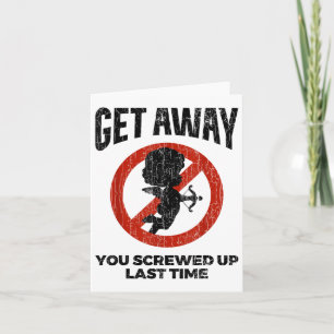 Anti-Valentine Sarcastic Cupid Zitat Funny Gift Karte