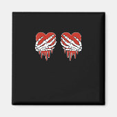 Anti Valentine Skeleton Hands Herz Goth Magnet (Vorne)