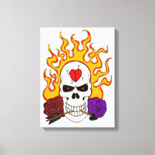 Anti Valentine Skull Leinwanddruck