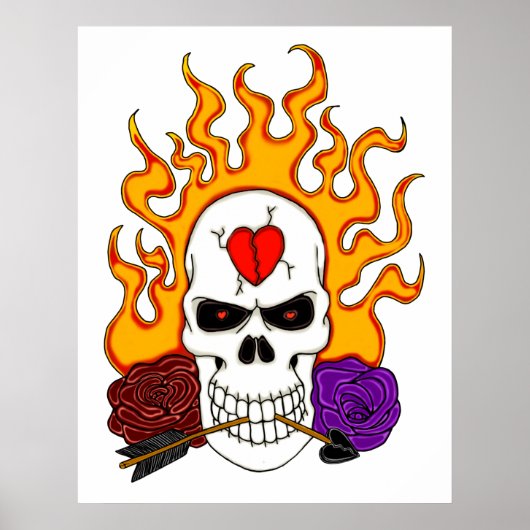 Anti Valentine Skull Poster (Vorne)