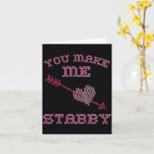 Anti Valentine Ugly Valentines Day Feeling Stabby Karte (Gelbe Blume)