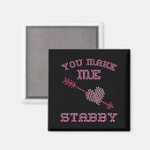 Anti Valentine Ugly Valentines Day Feeling Stabby  Magnet (Vorderseite/Rückseite)