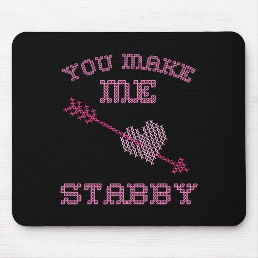 Anti Valentine Ugly Valentines Day Feeling Stabby Mousepad (Vorne)