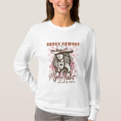 Anti Valentine Western Cowboy Girl Funny Quotes T-Shirt (Vorderseite)