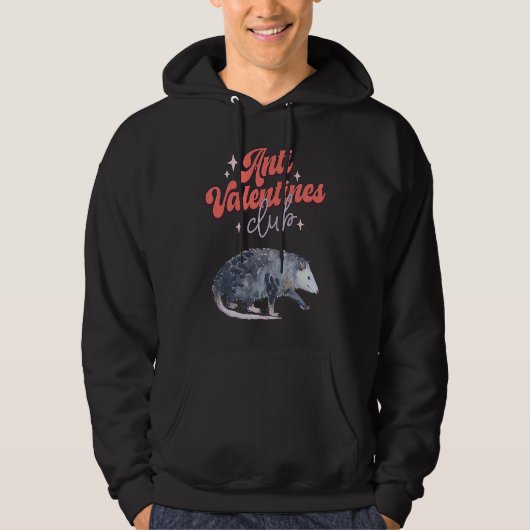 Anti Valentines Club Possum Hoodie (Vorderseite)