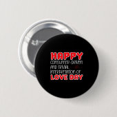 Anti Valentines Day Anti Love Valentine Hate Sing Button (Vorne & Hinten)