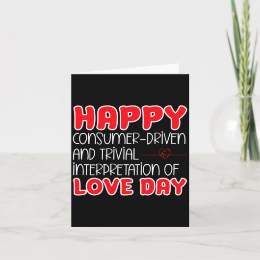 Anti Valentines Day Anti Love Valentine Hate Sing Karte (Vorderseite)