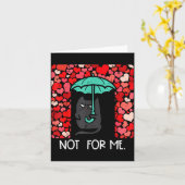 Anti Valentines Day Cat Not For Me Funny Women Gir Karte (Gelbe Blume)