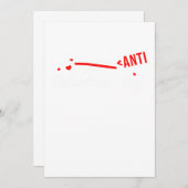 Anti Valentines Day Funny Hate Hearts Day Gift Einladung (Vorne/Hinten)