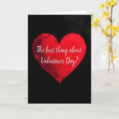 Anti-Valentine's Day Red Heart on Black Karte (Gelbe Blume)