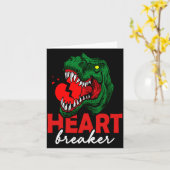 Anti Valentines Day Single Heart Breaker T Rex Di Karte (Gelbe Blume)