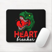 Anti Valentines Day Single Heart Breaker T Rex Di Mousepad (Mit Mouse)