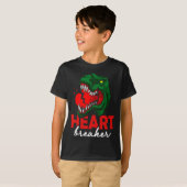 Anti Valentines Day Single Heart Breaker T Rex Di T-Shirt (Vorne ganz)