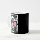Anti Valentines Day Skeleton Coffee Funny Men Wome Kaffeetasse (Vorderseite Links)