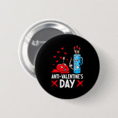 Anti Valentines Day Valentines Day Arrows Single  Button (Vorne & Hinten)
