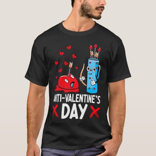 Anti Valentines Day Valentines Day Arrows Single T-Shirt (Vorderseite)