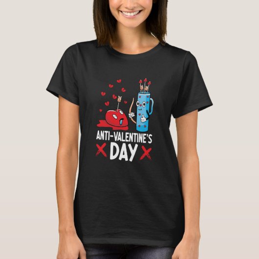 Anti Valentine's Day Valentines Day Arrows Single T-Shirt (Vorderseite)