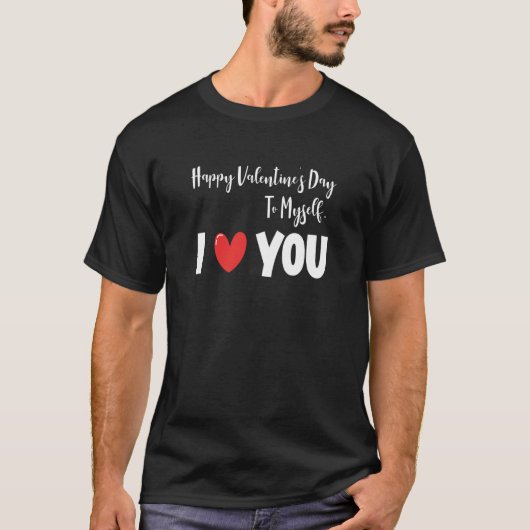 Anti Valentine's Day Valentines Heart Lonely Day S T-Shirt (Vorderseite)