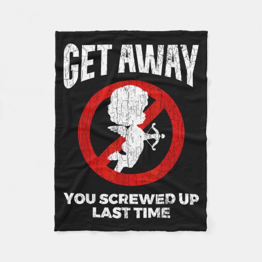 Anti Valentines Sarcastic Cud Quote Funny Gift  Fleecedecke (Vorderseite)