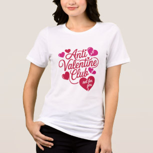 Anti-Valentins-Club-Humor-T-Shirt Tri-Blend Shirt