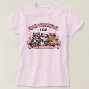 Anti-Valentins-Club-Tier Animal - Capybara Opossum T-Shirt