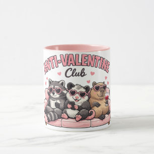 Anti-Valentins-Club-Tier Animal - Capybara Opossum Tasse