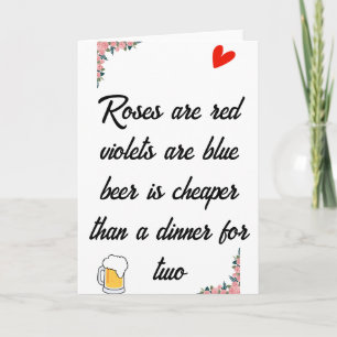 Anti Valentinstag Bier Lustige Karte