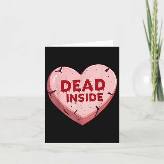 Anti Valentinstag Dead Inside Heart Funny Single Karte (Vorderseite)