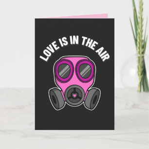 ANTI-VALENTINSTAG FUNNY GASMASKE GRUßKARTE KARTE