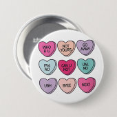 Anti-Valentinstag Funny Single Awareness Button (Vorne & Hinten)