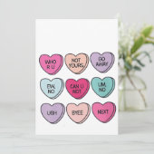 Anti-Valentinstag Funny Single Awareness Einladung (Stehend Vorderseite)