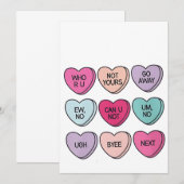 Anti-Valentinstag Funny Single Awareness Einladung (Vorne/Hinten)