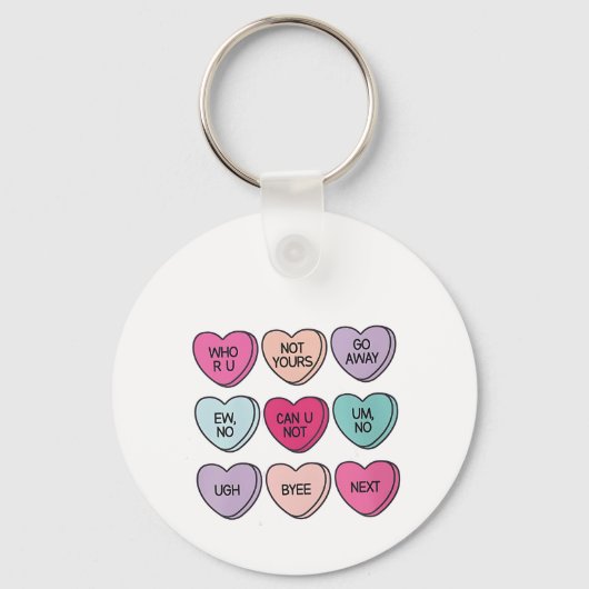 Anti-Valentinstag Funny Single Awareness Schlüsselanhänger (Vorderseite)