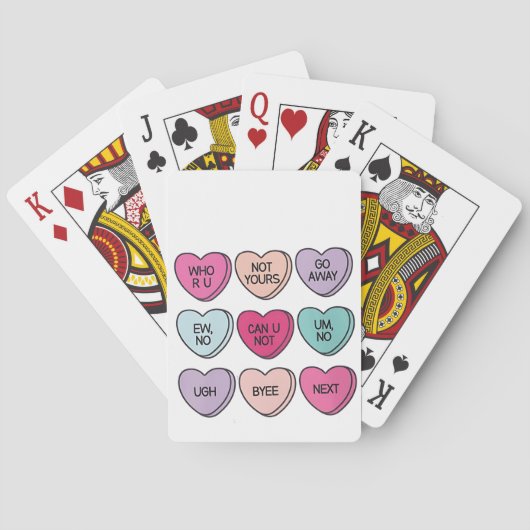 Anti-Valentinstag Funny Single Awareness Spielkarten (Rückseite)