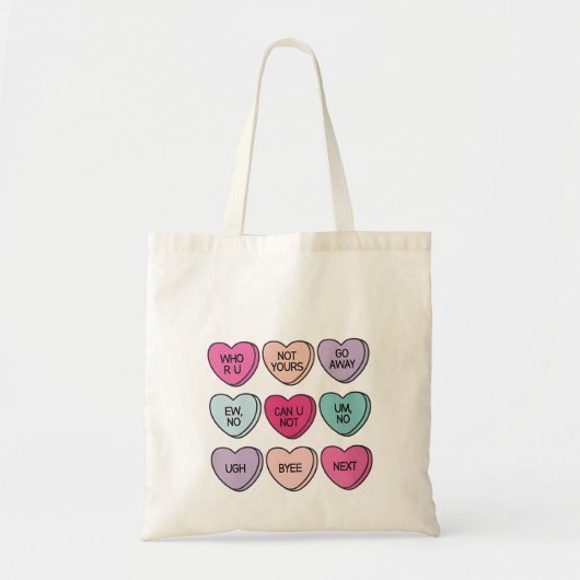Anti-Valentinstag Funny Single Awareness Tragetasche (Vorne)