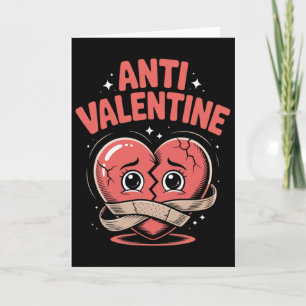 Anti Valentinstag gebrochenes Herz süßes kaputtes Karte