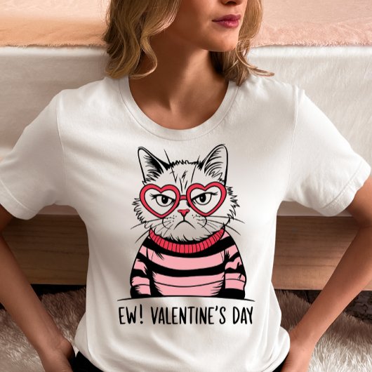 Anti-Valentinstag-Katze T-Shirt
