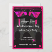 Anti-Valentinstag Ladys Night Party Einladung (Vorderseite)