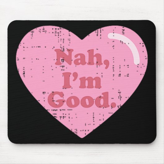 Anti-Valentinstag Single Awareness Heart Nah Im Mousepad (Vorne)