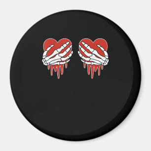 Anti-Valentinstag-Skelett-Herz im Gothic-Stil Magnet