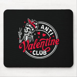 Anti Valentinstag Skelett Herz lustiger Valentinst Mousepad