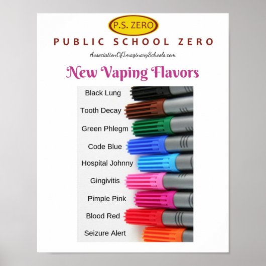 Anti-Vaping Anti-Raucher-Gesundheitspflegeplakat Poster (Vorne)
