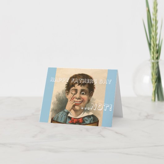 Anti-Vatertagskarte, Fehlfunktion der Familie des Karte (Vorderseite)