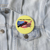 Anti Vax My Body Meine Wahl Red White Blue US Flag Button (Beispiel)