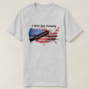 Anti Vax My Body Meine Wahl Red White Blue US Flag T-Shirt