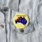 Anti Vax My Body My Choice Australian Flag Button (Beispiel)