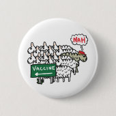 Anti-Vax-Schaf-Impfung Button (Vorderseite)
