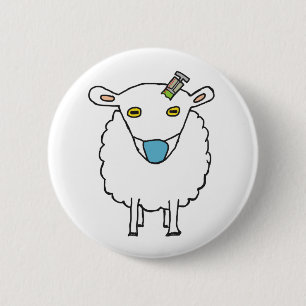 Anti-Vax-Schaf-Impfung Button