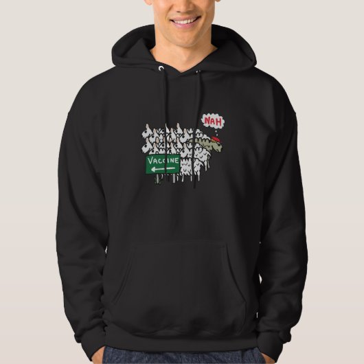 Anti Vax Schaf-Impfung Hoodie (Vorderseite)