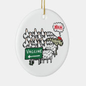 Anti-Vax-Schaf-Impfung Keramik Ornament (Rechts)